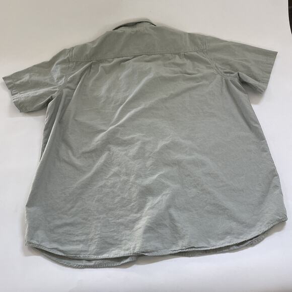 Vintage Carhartt Chambray Button Up Shirt XXL TALL Loose Fit Workwear Skater Y2K - Picture 5 of 11